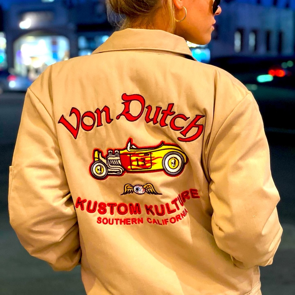 Vintage Von Dutch gas station jackets, now out of storage from 2002 .